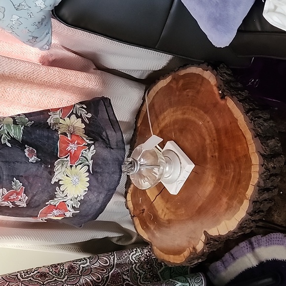 Handmade lampshade with antique lamp - Picture 3 of 3